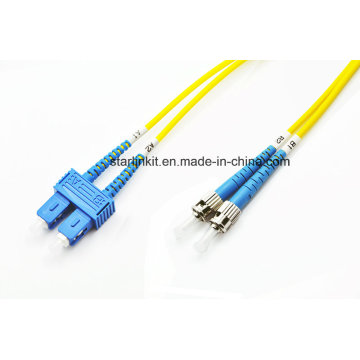 SC a FC Duplex Single Mode Fibra óptica Patch Cord